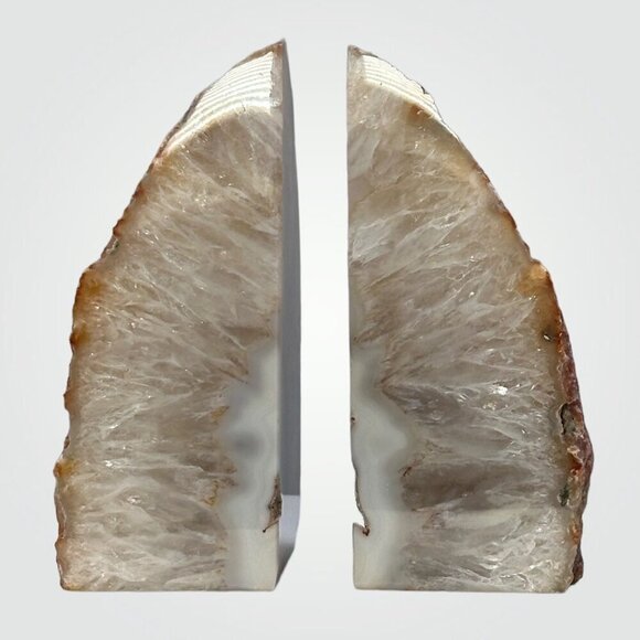 Agate Crystal bookends with Geode Center, Natural stone, Bookshelf Decor (EA) - Picture 6 of 13